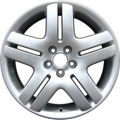 Volkswagen Beetle 2003-2005, Golf 2003-2006, Golf GTI 2003-2006, Jetta 2001-2011, Jetta GLI 2002-2004 powder coat silver 17x7 aluminum wheels or rims. Hollander part number 69751, OEM part number 1J0601025ABZ31.