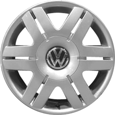 Volkswagen Passat 2001-2005 powder coat silver 16x7 aluminum wheels or rims. Hollander part number ALY69772, OEM part number 3B7601025Z31.