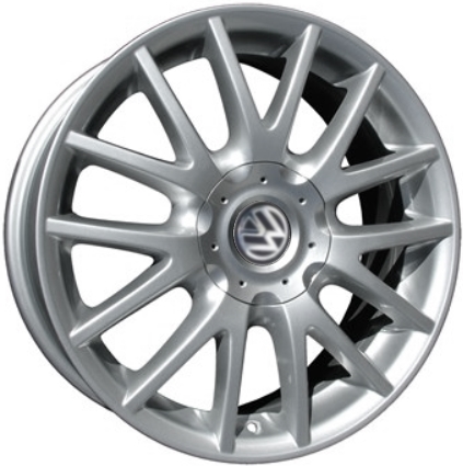 Volkswagen Golf 2007-2009, Golf GTi 2006-2009, Jetta 2005-2014, Jetta GLi 2006-2014 powder coat silver 17x7 aluminum wheels or rims. Hollander part number 69821U, OEM part number 1K0601025AN8Z8, 1K0601025T8Z8.