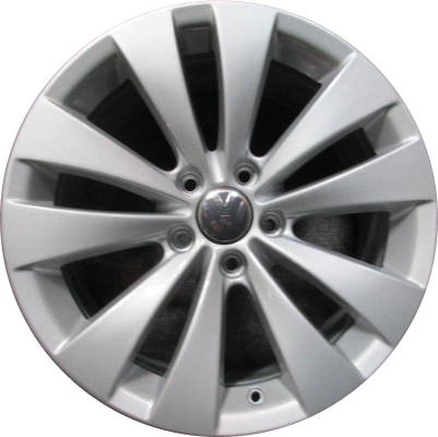 Volkswagen CC 2009-2012 powder coat silver 17x8 aluminum wheels or rims. Hollander part number ALY69887, OEM part number 3C8601025A8Z8.