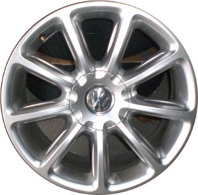 Volkswagen EOS 2007-2011 powder coat hyper silver 18x8 aluminum wheels or rims. Hollander part number ALY69913, OEM part number 3C0601025AC88Z.
