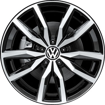 ALY69982 Volkswagen CC Wheel/Rim Black Machined #1K8601025MFZZ