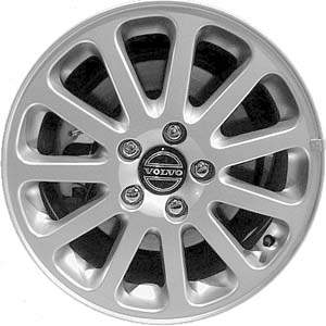 Volvo S60 2007-2009, S80 1999-2003, V70 2007 powder coat silver 16x7 aluminum wheels or rims. Hollander part number 70210, OEM part number 94513454.