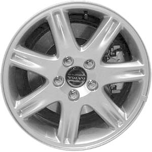 Volvo C70 2007, S60 2001-2009, V70 2001-2007 powder coat silver 16x6.5 aluminum wheels or rims. Hollander part number 70242, OEM part number 86331386.