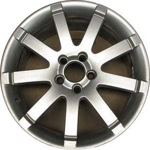 Volvo S60 2007-2009, S80 2002-2006, V70 2007 powder coat silver 17x7.5 aluminum wheels or rims. Hollander part number 70251U20, OEM part number 94990389.