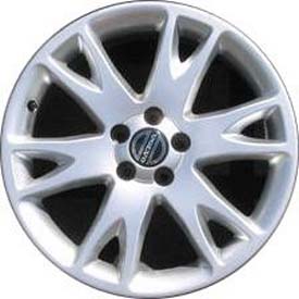 Volvo V70 2004-2007, XC70 2004-2007 powder coat silver 16x7 aluminum wheels or rims. Hollander part number 70272, OEM part number 86984994.