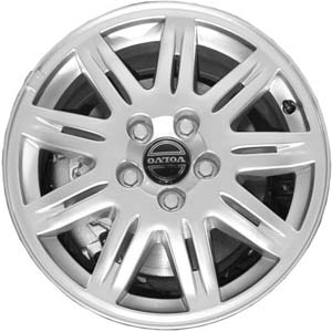Volvo S60 2004-2009, S80 2004-2005, V70 2007 powder coat hyper silver 16x7 aluminum wheels or rims. Hollander part number 70275U78, OEM part number 86985041.