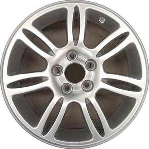 Volvo S60 2006-2008, V70 2006 powder coat hyper silver 16x6.5 aluminum wheels or rims. Hollander part number 70298U78, OEM part number 307365940.
