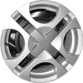 Saturn ION 2003-2005 powder coat silver 16x6 aluminum wheels or rims. Hollander part number ALY7030U20, OEM part number 9593675.