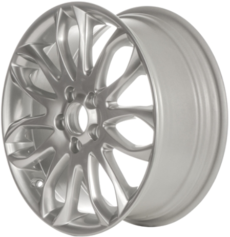Volvo C30 2007-2010 powder coat hyper silver 17x7 aluminum wheels or rims. Hollander part number ALY70314, OEM part number 306729245.