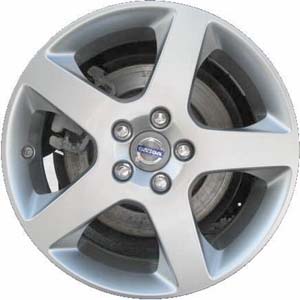 Volvo S80 2007-2009, V70 2008-2010 powder coat hyper silver 17x7 aluminum wheels or rims. Hollander part number 70323U78, OEM part number 306815184, 307483461, 307565960.