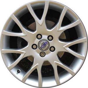 Volvo C30 2009-2010, S40 2009-2010, V50 2009-2010 powder coat hyper silver 18x7.5 aluminum wheels or rims. Hollander part number 70341, OEM part number 86982071.