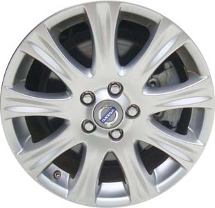 Volvo S80 2010-2011, V70 2010 powder coat hyper silver 17x7 aluminum wheels or rims. Hollander part number 70355, OEM part number 312025166.