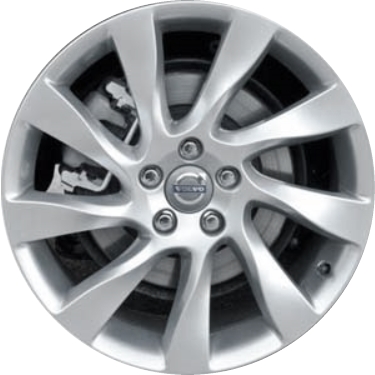Volvo S80 2012-2016 powder coat hyper silver 18x8 aluminum wheels or rims. Hollander part number ALY70378, OEM part number 307580605.