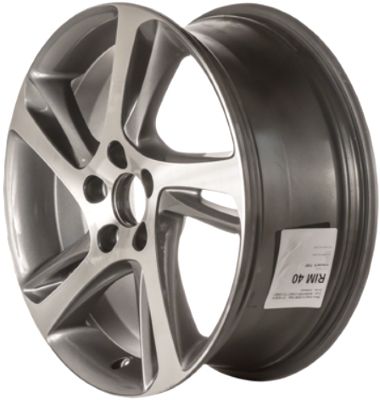 Volvo C30 2013 grey machined 17x7 aluminum wheels or rims. Hollander part number ALY70387, OEM part number 312009954.