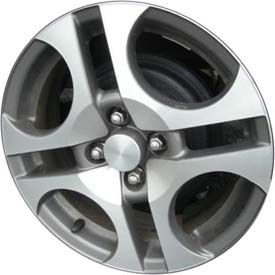 Saturn ION 2003-2005 grey machined 16x6 aluminum wheels or rims. Hollander part number ALY7030U35/7039, OEM part number 9595599.