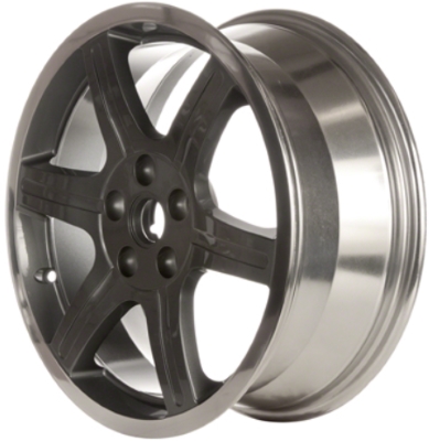Saturn ION 2006-2007 powder coat charcoal w/ polished lip 17x7 aluminum wheels or rims. Hollander part number ALY7041U30, OEM part number 9596600.