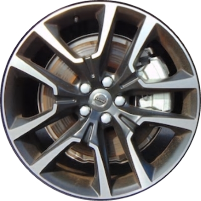 Volvo V90 2017-2023 black machined 20x8 aluminum wheels or rims. Hollander part number ALY70439, OEM part number 314392002.