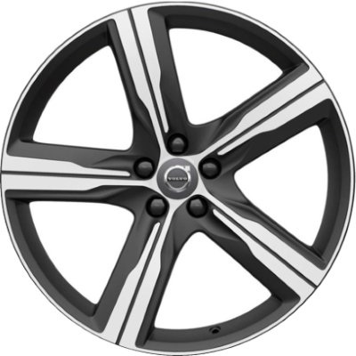 Volvo S90 2020-2021, V90 2017-2020 charcoal machined 19x8.5 aluminum wheels or rims. Hollander part number 70440, OEM part number 314088998, 322439753.