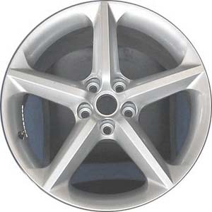 Saturn Sky 2007-2010 powder coat silver 18x8 aluminum wheels or rims. Hollander part number ALY7046U20, OEM part number 19149278.