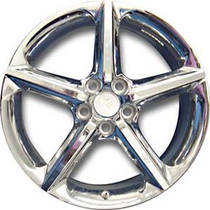 Saturn Sky 2007-2010 chrome 18x8 aluminum wheels or rims. Hollander part number ALY7046U85, OEM part number 9597294.