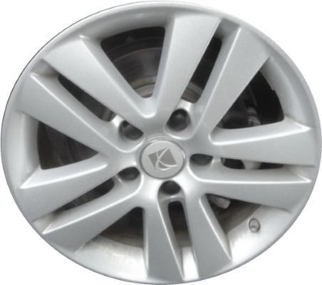 Saturn Astra 2008-2009 powder coat silver 16x6.5 aluminum wheels or rims. Hollander part number ALY7058, OEM part number 13242072.