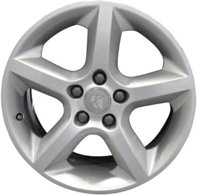 Saturn Astra 2008-2009 powder coat silver 17x7 aluminum wheels or rims. Hollander part number ALY7059, OEM part number 13288966.