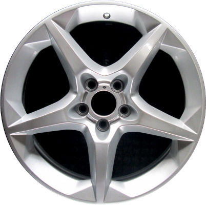 Saturn Astra 2008-2009 powder coat hyper silver 18x7.5 aluminum wheels or rims. Hollander part number ALY7061, OEM part number 13171952.