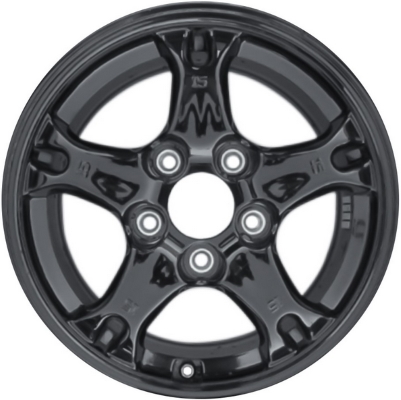 Hyundai Ioniq 2017-2022 powder coat black 15x6 aluminum wheels or rims. Hollander part number ALY70914, OEM part number 52905G2000.