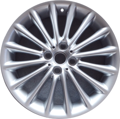 Mini Clubman 2008-2014, Cooper (Convertible) 2005-2014, Cooper (Coupe) 2011-2014, Cooper (Hardtop) 2005-2013 powder coat silver 17x7 aluminum wheels or rims. Hollander part number 71184U20, OEM part number 36116777356.
