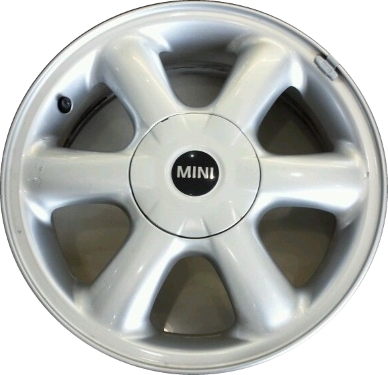 Mini Countryman 2008-2014, Cooper (Convertible) 2007-2014, Cooper (Coupe) 2011-2014, Cooper (Hardtop) 2007-2013 powder coat silver or white 15x5.5 aluminum wheels or rims. Hollander part number 71191U, OEM part number 36116769405, 36116769406.