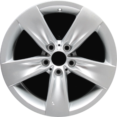 BMW 525i 2004-2007, 528i 2008-2010, 535i 2008-2010, 550i 2008-2010 powder coat silver 18x8 aluminum wheels or rims. Hollander part number 71205, OEM part number 36116777349.