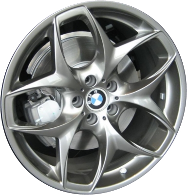 BMW X5-2007-2018, X5M 2010-2015, X6-2008-2019, X6M 2010-2015 powder coat hyper silver 21x10 aluminum wheels or rims. Hollander part number 71227U79, OEM part number 36116772252.