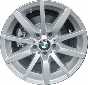 BMW 323i 2008-2012, 328i 2008-2013, 335i 2008-2013 powder coat silver 17x8 aluminum wheels or rims. Hollander part number 71316, OEM part number 36116783632.