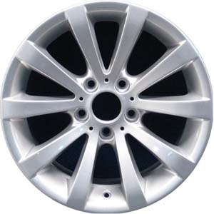 BMW 323i 2008-2012, 328i 2008-2013, 335i 2008-2013 powder coat silver 17x8 aluminum wheels or rims. Hollander part number 71317, OEM part number 36116783631.
