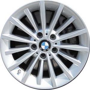 BMW 323i 2008-2012, 328i 2008-2013, 335i 2008-2013 powder coat silver 17x8 aluminum wheels or rims. Hollander part number 71318, OEM part number 36116783630.