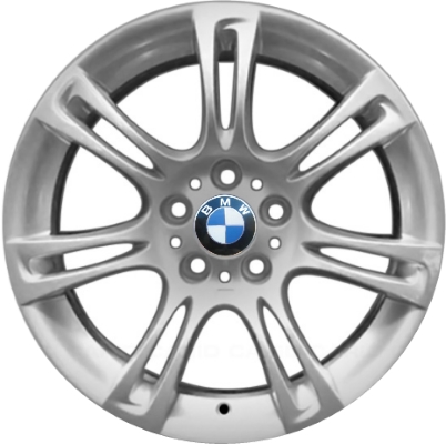 BMW 528i 2011-2016, 535i 2011-2016, 550i 2011-2016, 640i 2012-2019, 650i 2012-2019, ActiveHybrid 5 2012-2015, M6 2016-2019 powder coat silver 18x8 aluminum wheels or rims. Hollander part number 71404, OEM part number 36117842650.