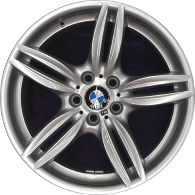 BMW 528i 2011-2016, 535i 2011-2016, 550i 2011-2016, 640i 2012-2019, 650i 2012-2019, ActiveHybrid 5 2012-2015, M6 2016-2017 powder coat silver 19x8.5 aluminum wheels or rims. Hollander part number 71414, OEM part number 36117842652.
