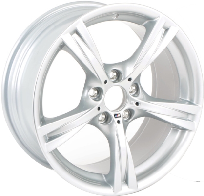 BMW Z4 2009-2016 powder coat silver 18x8 aluminum wheels or rims. Hollander part number ALY71430, OEM part number 36117842133.
