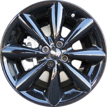Mini Clubman 2011-2014, Cooper (Convertible) 2011-2015, Cooper (Coupe) 2011-2015, Cooper (Hardtop) 2011-2013 powder coat black 17x7 aluminum wheels or rims. Hollander part number 71468U45, OEM part number 36116791931.