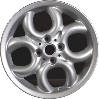 Mini Clubman 2011-2014, Cooper (Convertible) 2011-2014, Cooper (Coupe) 2011-2014, Cooper (Hardtop) 2011-2013 powder coat silver 16x6.5 aluminum wheels or rims. Hollander part number 71470, OEM part number 36116791942.