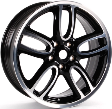 Mini Countryman 2011-2014, Paceman 2013-2014 black machined 19x7.5 aluminum wheels or rims. Hollander part number 71481U45, OEM part number 36116798503.