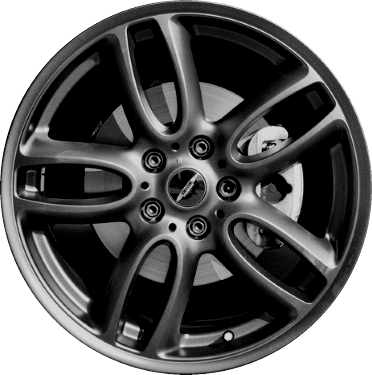 Mini Countryman 2011-2014, Paceman 2013-2014 powder coat black 19x7.5 aluminum wheels or rims. Hollander part number 71481U46, OEM part number 36116796992.