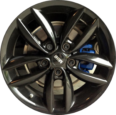Mini Countryman 2011-2017, Paceman 2013-2016 powder coat black 17x7 aluminum wheels or rims. Hollander part number 71488U45, OEM part number 36109803726.
