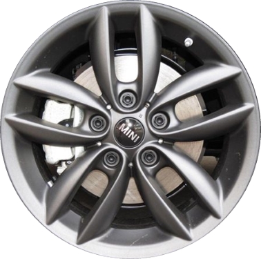 Mini Countryman 2011-2017, Paceman 2013-2016 powder coat anthracite 17x7 aluminum wheels or rims. Hollander part number 71488U30, OEM part number 36109804371.