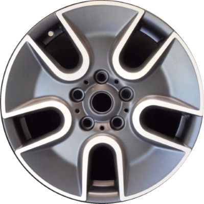 Mini Countryman 2011-2016, Paceman 2013-2016 anthracite machined 17x7 aluminum wheels or rims. Hollander part number 71489U30/LB06, OEM part number 36109804373.