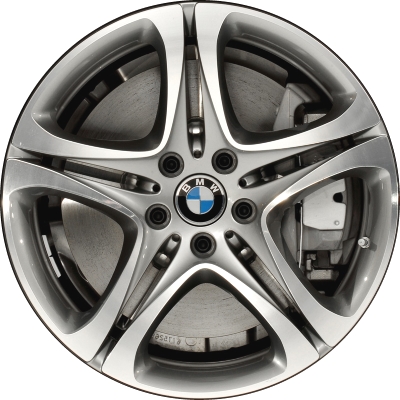 BMW 528i 2011-2016, 535i 2011-2016, 550i 2011-2016, 640i 2012-2019, 650i 2012-2019, ActiveHybrid 5 2012-2015, M6 2016-2017 grey machined 19x8.5 aluminum wheels or rims. Hollander part number 71514, OEM part number 36116794692.