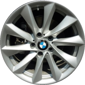 BMW 320i 2012-2018, 328i 2012-2018, 330e 2016-2018, 330i 2017-2019, 335i 2012-2016, 340i 2016-2019, 428i 2014-2016, 430i 2017-2020, 435i 2014-2016, 440i 2017-2020, ActiveHybrid 3 2013-2015 powder coat silver 18x8 aluminum wheels or rims. Hollander part number 71543, OEM part number 36116796248.