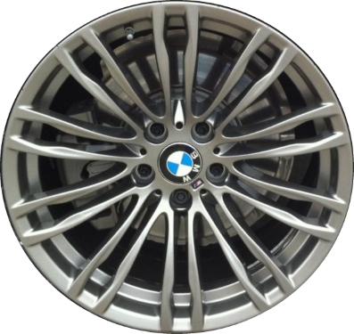 BMW M5 2012-2016 powder coat hyper grey 19x9 aluminum wheels or rims. Hollander part number ALY71558, OEM part number 36112284250.