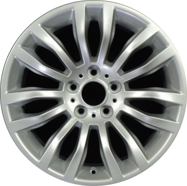 BMW X1 2013-2015 powder coat silver 18x8 aluminum wheels or rims. Hollander part number ALY71603, OEM part number 36116789144.